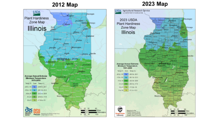 Illinois Plant Hardiness Zone Map